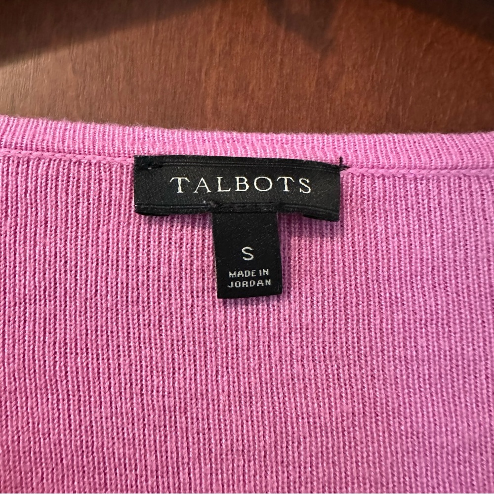 Talbots V Neck Split Side Sweater Pullover - image 2